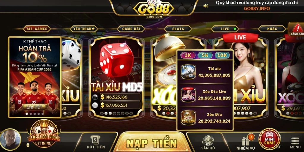 Có thể thấy cổng game sở hữu rất nhiều nhóm game