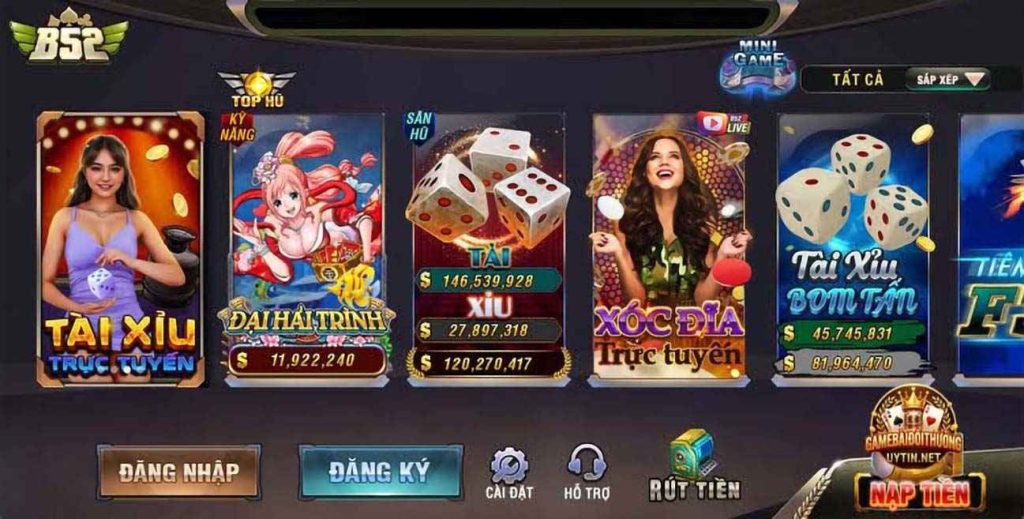 Kho game B52club phong phú đa dạng hơn rất nhiều