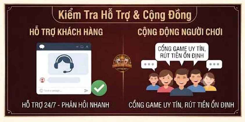 Kiểm tra hỗ trợ và cộng đồng của các cổng game