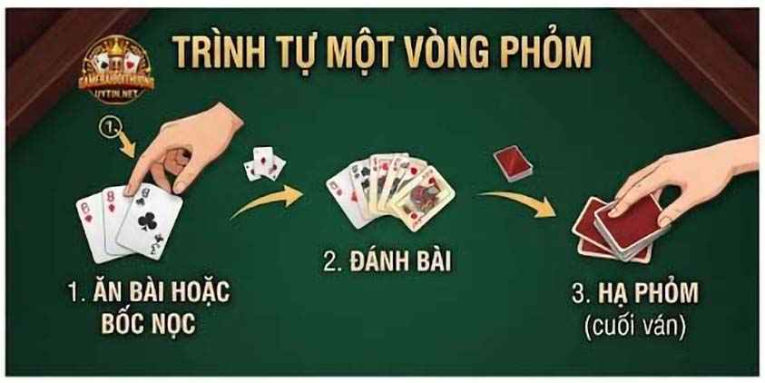 Trình tự một vòng phỏm (minh họa)